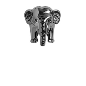 Christina Collect Elephant ring i svart sølv